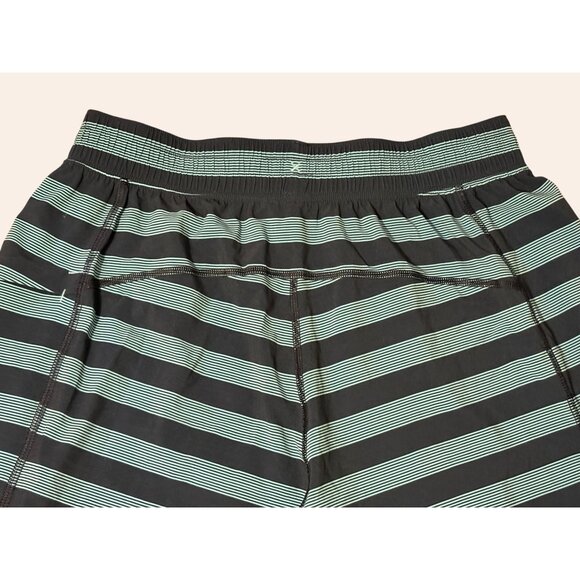 Like New Lululemon Mens Core Shorts 11" Navy Teal Stripe Swift Athletic M - Picture 7 of 8